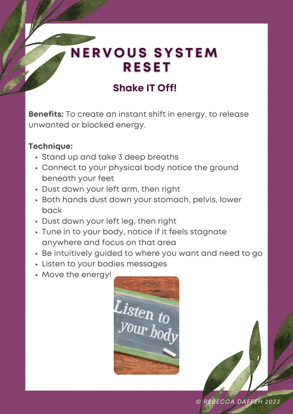 Nervous System Reset - The Holistic Coach